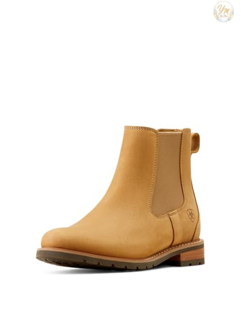 ARIAT Wexford Chelsea Boots Mid-Calf Pull-On Waterproof Leather Block Heel